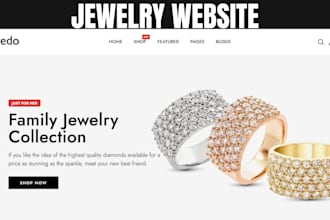 develop jewelry shopify store wrist watch accessories website necklace website