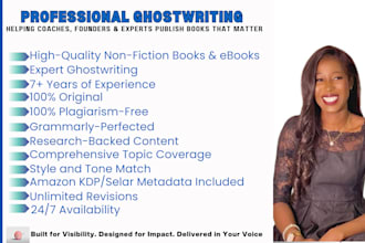 ghostwrite a powerful and high quality nonfiction book