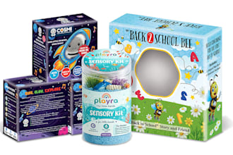 design an eye catching children product label and toy packaging