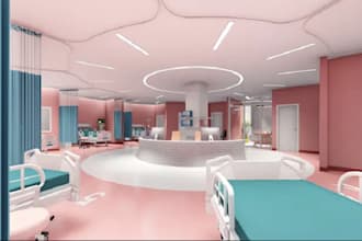 improve 3d luxury hospital ward,treatment room,laboratory clinic,dog nursing cgi
