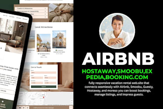 create vacation rental website, setup airbnb, booking, smoobu, guesty, hostaway