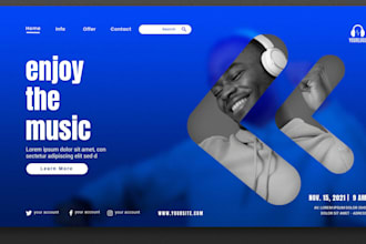 build music website, artist website, club website, event website, eventbrite
