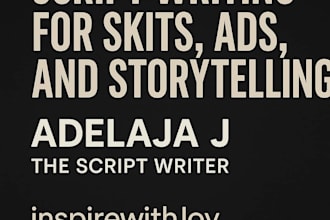 write engaging and creative script for your video and skits