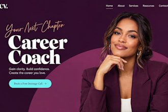 build squarespace career coach website resume review website consulting website