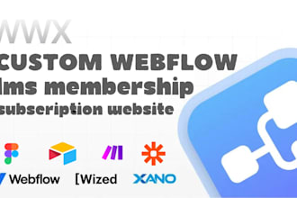 webflow automation webflow membership lms website moodle lms airtable stripe api