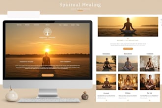build squarespace spiritual healing website energy alignment website meditation