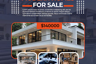 design luxurious and clean real estate sales flyer
