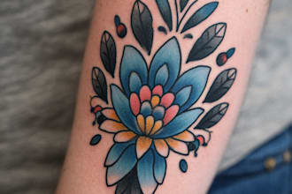 create a tattoo design of tattoo sleeve