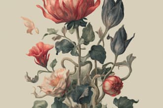 draw a realistic botanical illustration