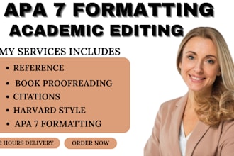 proofread edit and fix your citations references document in apa 7