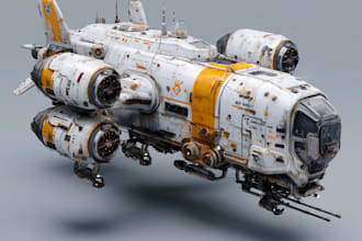 model hard surface scifi vehicles, spaceships
