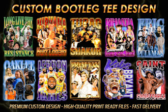 design custom rap tee 90s vintage bootleg tshirt design