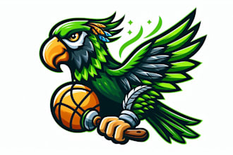 design unique amazon parrot logo with t shirt for your brand