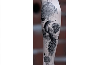 create unique custom geometric tattoo design