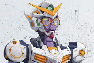 make a  gundam, transformers, mecha robot
