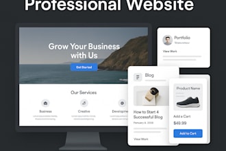 develop professional website for your business, portfolio, blog or online store