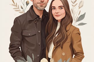 do romantic cute couple portrait