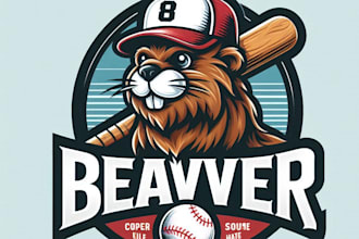 design high quality vintage beaver logo with t shirt design