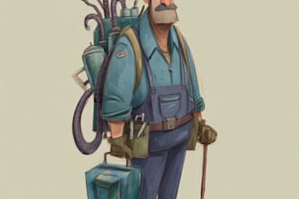 draw vector design element illustration in my style