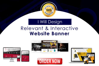 design interactive and professional website banner