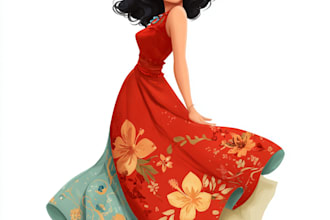 draw disney style cartoon portrait