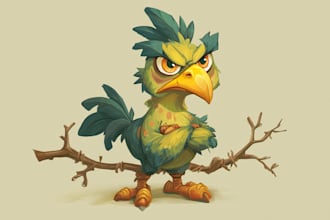 draw cute cartoon character and animal vector illustrations