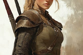 draw a oc character and dnd character illustration