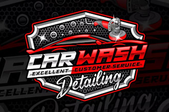 create auto detailing, automotive, car wash, and mobile detailing logo