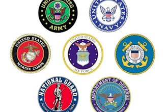 do custom military logo design tactical, veteran, defense, security branding