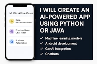 create an ai powered app using python or java