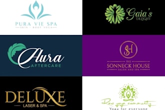 do elegant spa logo design wellness, beauty, massage, skincare branding