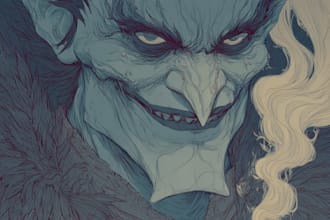 make fantasy horror character art, ghost character art