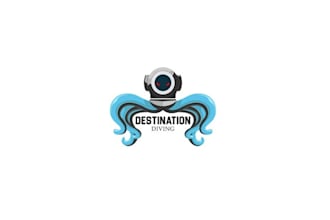 design awesome exotic scuba diving trips logo