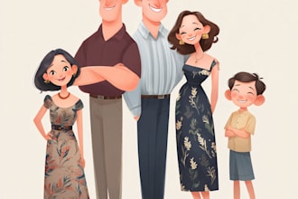 design a professional family portrait