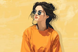draw amazing vector cartoon portrait