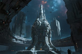 draw sci fi illustration and sci fi art