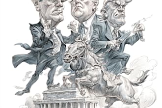 do editorial political cartoon and caricature for you