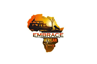 design unique colorful african tour company logo