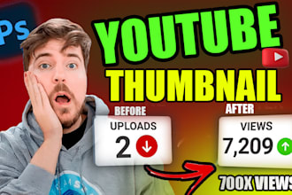 design eye catchy thumbnail in just 1 hour