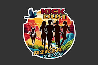 design awesome kick dust logo