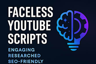 write high quality faceless youtube video scripts with research