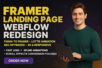 framer landing page redesign webflow website fix framer website responsiveness