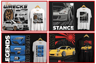 design retro automotive tshirt, car tshirt design
