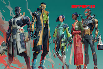 draw cyberpunk style character into city gaming