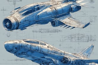 create sci fi vehicle design and spaceship concept art