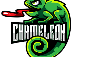 create a unique and colorful chameleon logo for your brand