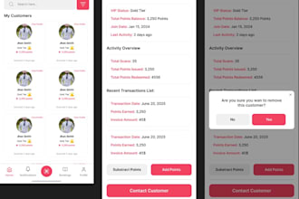 develop ai powered loyalty app, reward point app with admin for multi restaurant