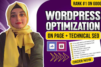 do complete monthly SEO for wordpress optimization with yoast and link building