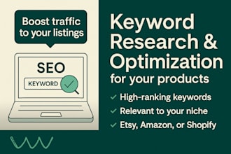 find the best SEO keywords for your etsy, amazon or pod listings