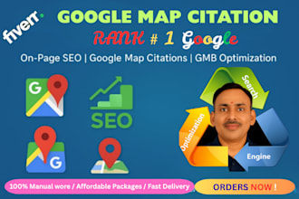 do google map citation, local SEO and gmb optimization for top ranking
